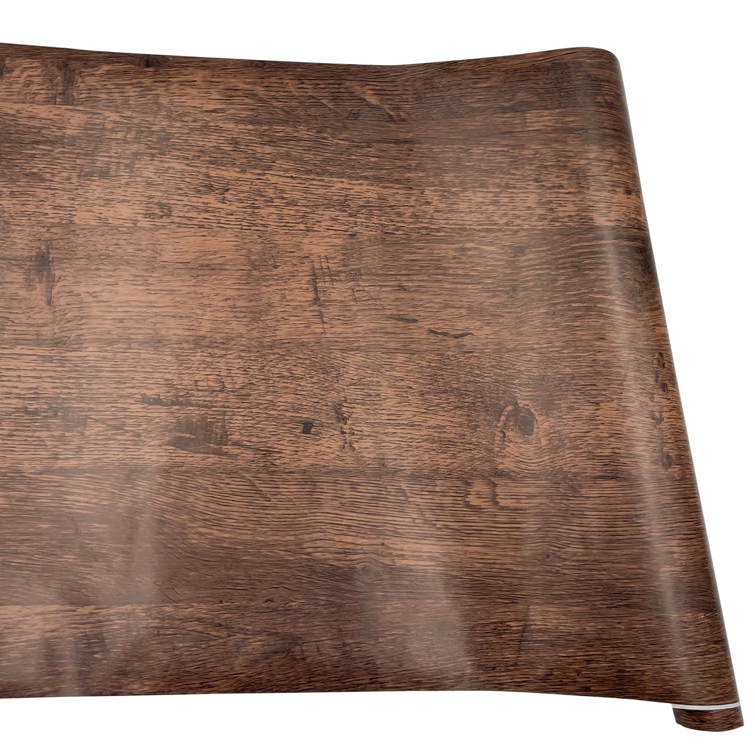 Yifely Brown Wood Grain Drawer Covering Paper Self Adhesive Shelf Liner Table…