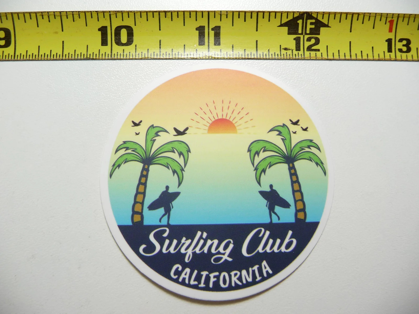 CALIFORNIA SMALL STICKER DECAL SURFING CLUB MEMORIES COLLECTIBLE SOUVENIR