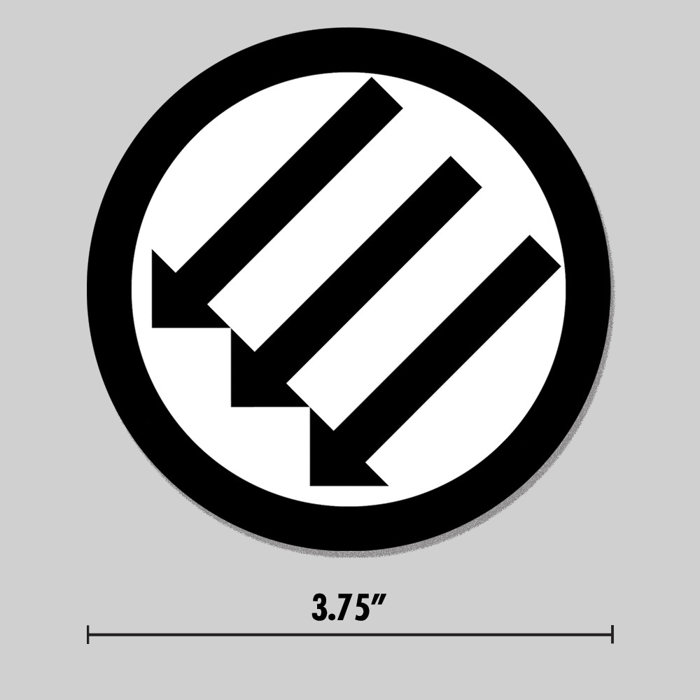 Iron Front Sticker Anarchist 3 Arrows 3.75" Vinyl Decal