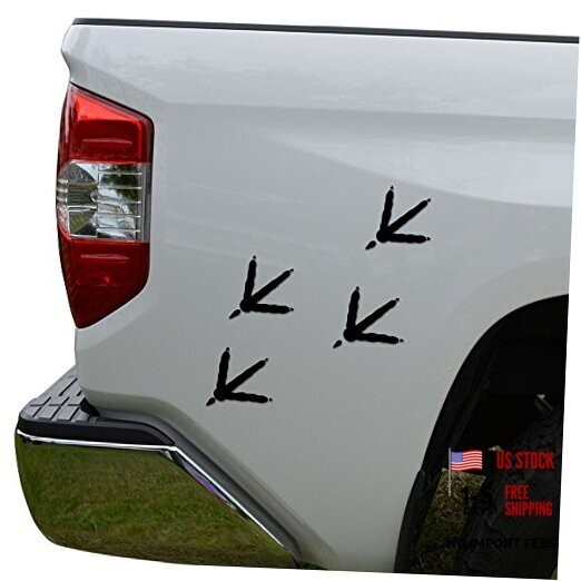 Rosie Decals Wild Turkey Tracks Prints – Die Cut 06"/15" Tall – Gloss Black
