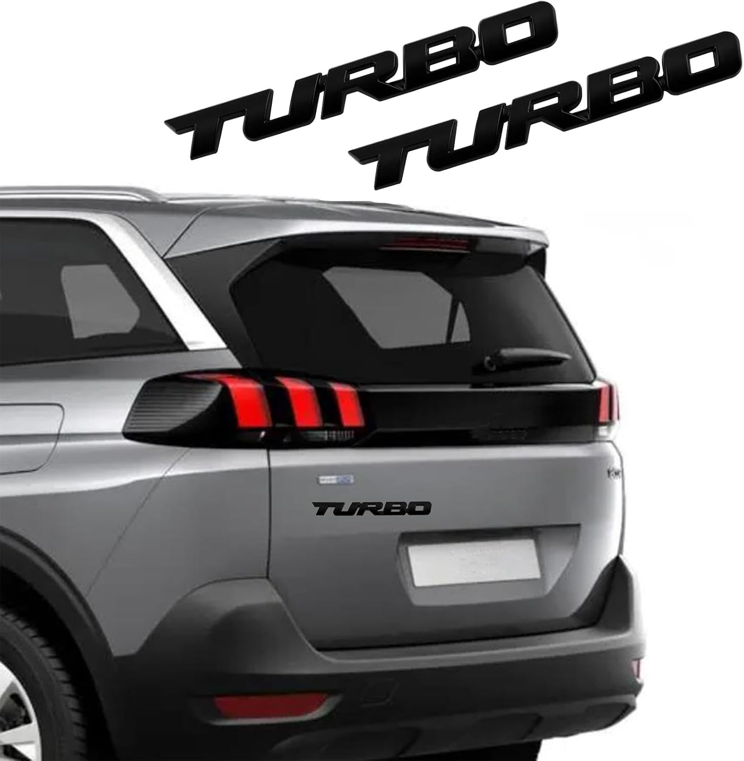 High-Quality 3D Turbo Emblem Badge for All Vehicle Types – Easy to Install