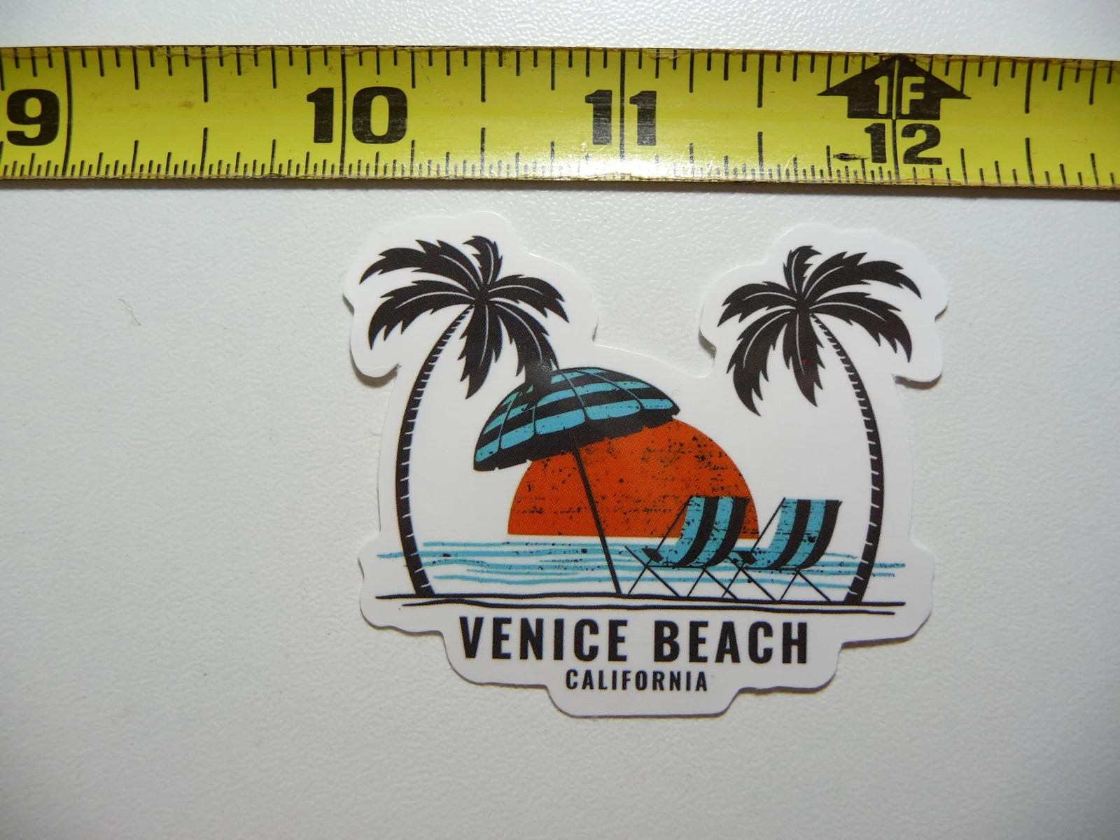 CALIFORNIA VENICE BEACH UMBRELLA SUNSET SMALL STICKER DECAL PRIDE STATE