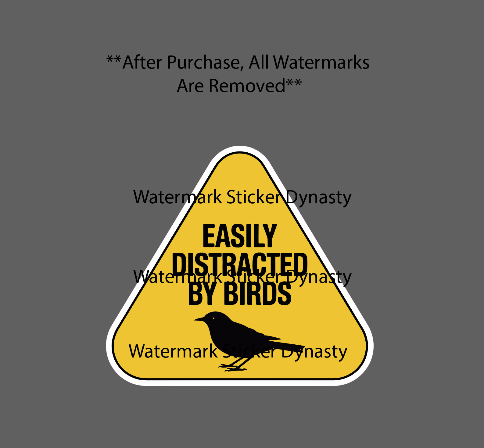 Easily Distracted By Birds Sticker Waterproof Decal Bird Animal Outdoor Gift NEW
