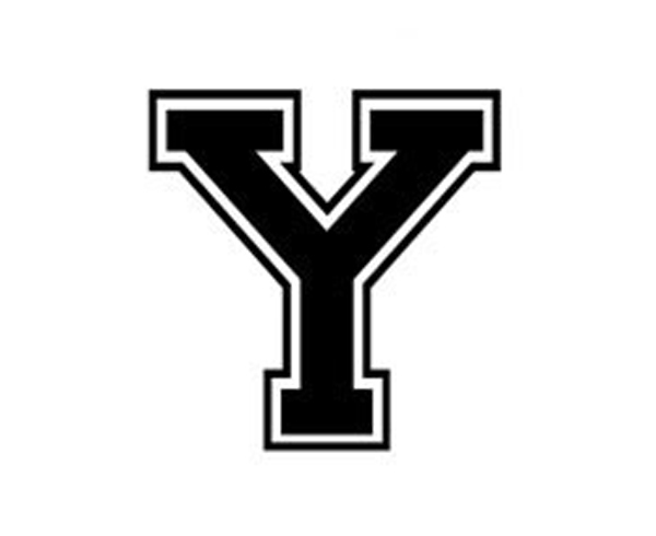 Varsity College Lettering – Letter Y – Car Tablet Vinyl Decal
