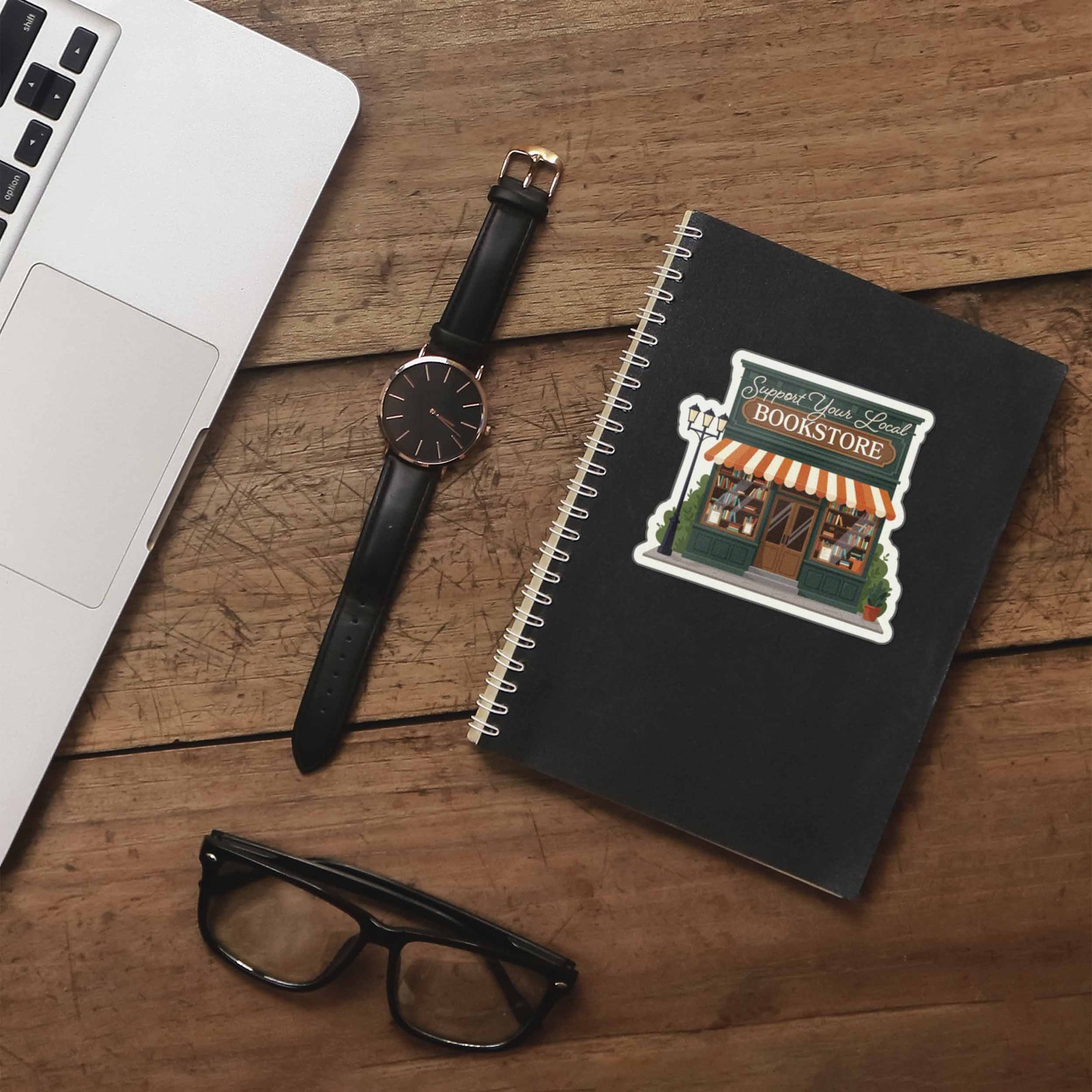 Support Your Local Bookstore Sticker – Cute Book Decal