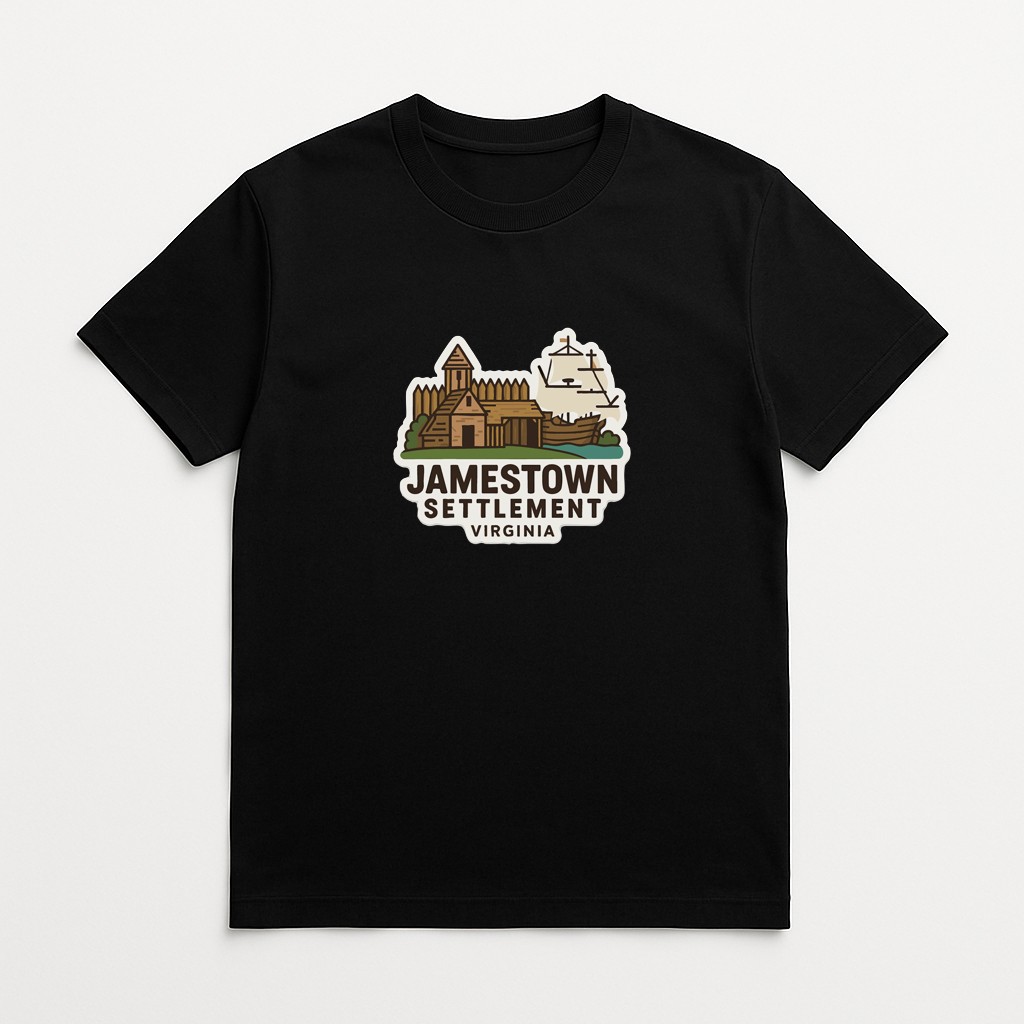 Jamestown Settlement Virginia Iron On Heat Transfer Vinyl HTV Die-Cut Symbolic