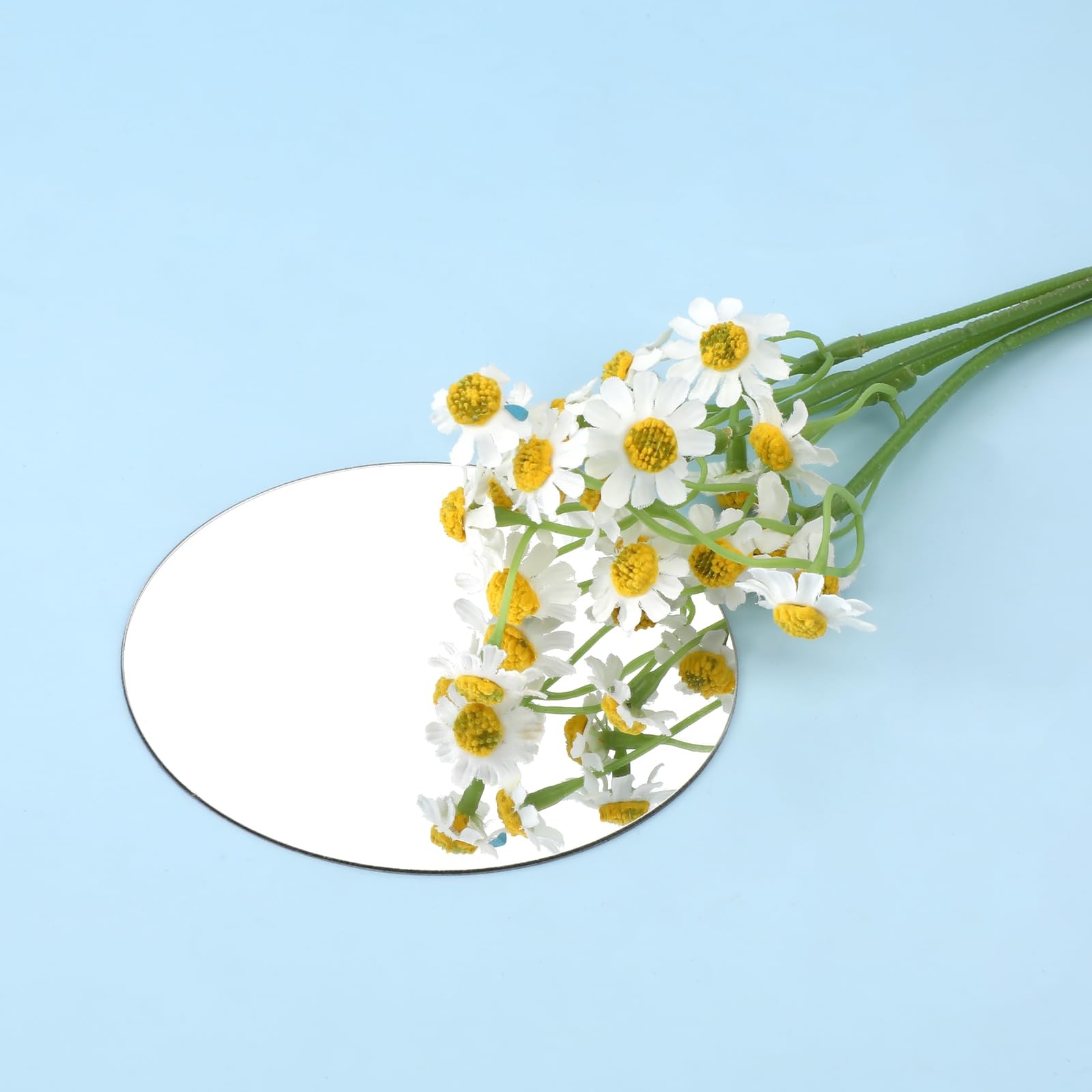 Aeaocvo 5 Pack Acrylic Round Mirrors, 4” Non-Glass Round Mirrors for Wall Dec…