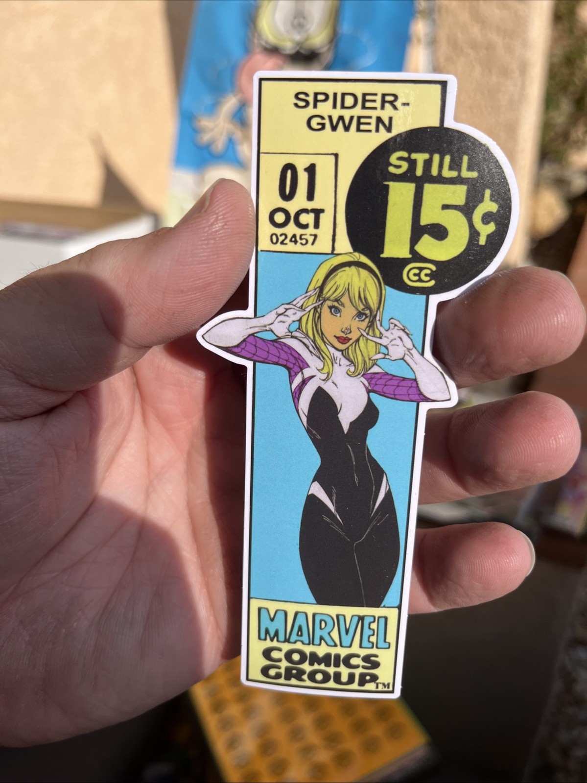 Spider-Gwen Ghost Spider Marvel Corner Box 5” Vinyl Sticker! Amazing Friends!