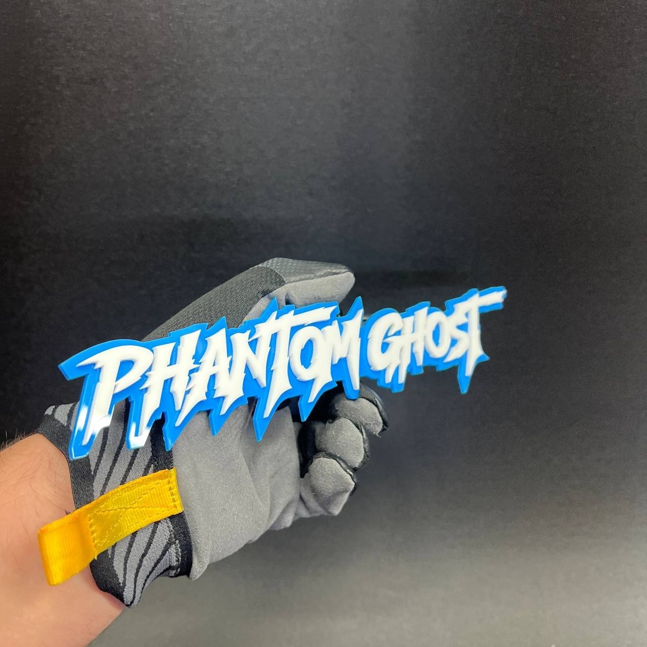 1x Phantom Ghost Custom Text 3D Acrylic Car Emblem Badge Multicolor Laser Cut