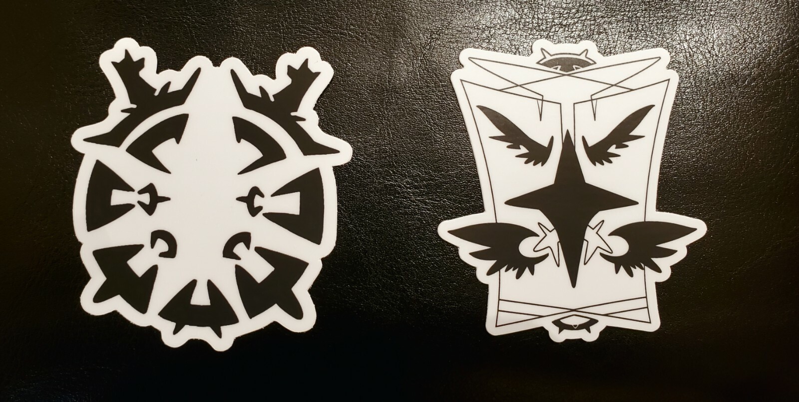 Roundreed Studio Black on White Sticker Duo Set| Matte Waterproof Sticker Duo