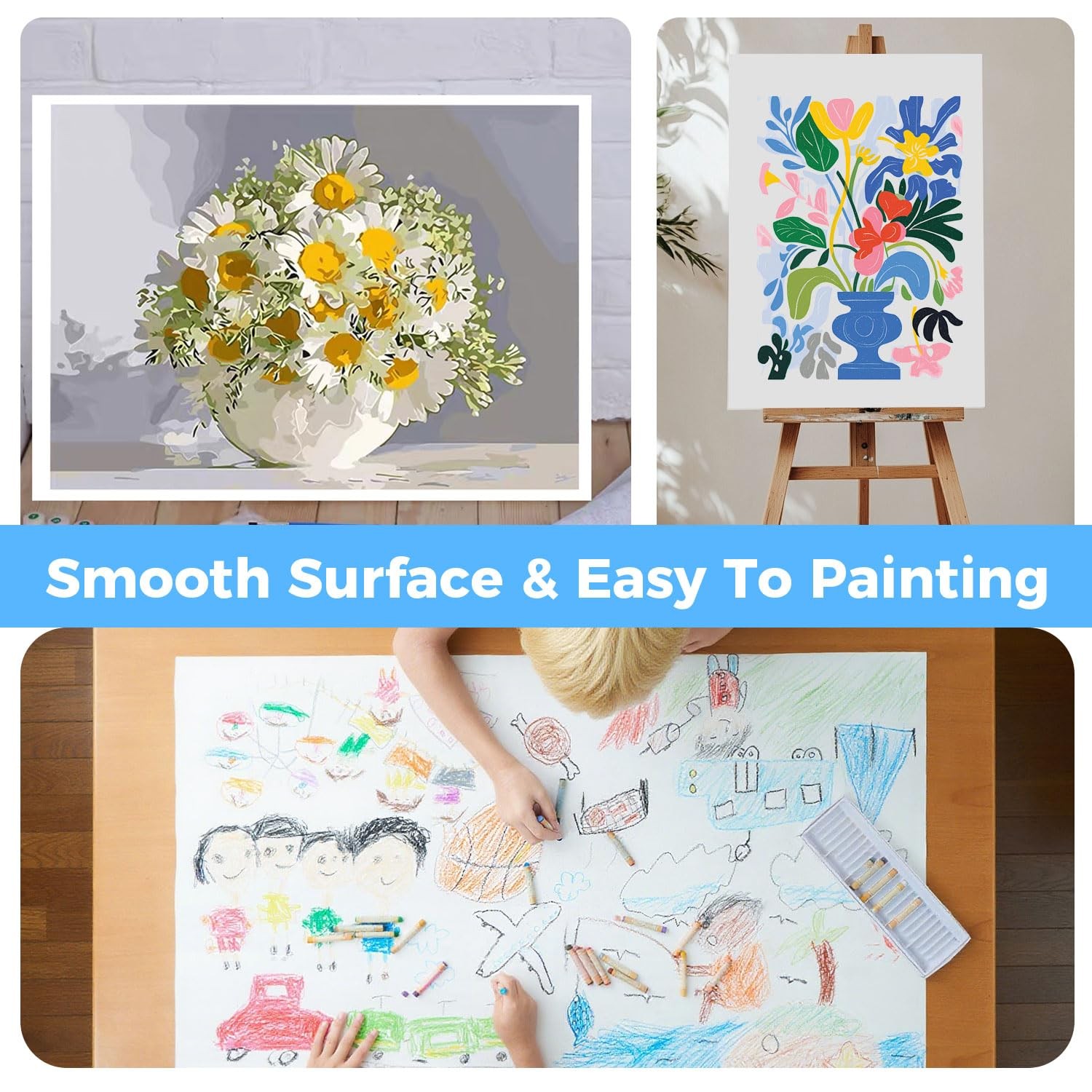 Foam Board 24" x 36" x 3/16" (5mm) – 12 Pack, White Poster Board,