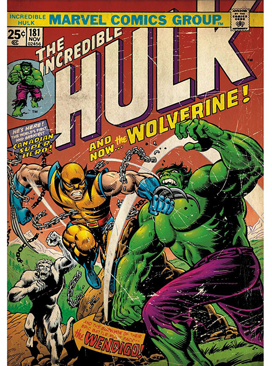 Fathead Hulk Incredible #181 Vs Wolverine Marvel Comics Wall Decor New 96-96022