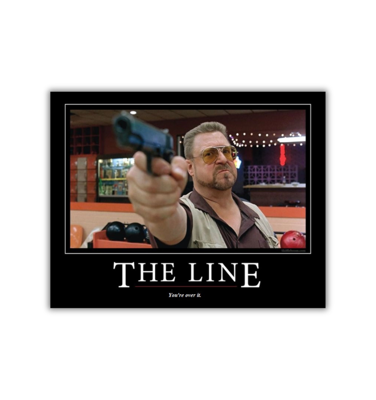 The Big Lebowski Over the Line Walter Sobchak Fridge Magnet or Laptop Sticker