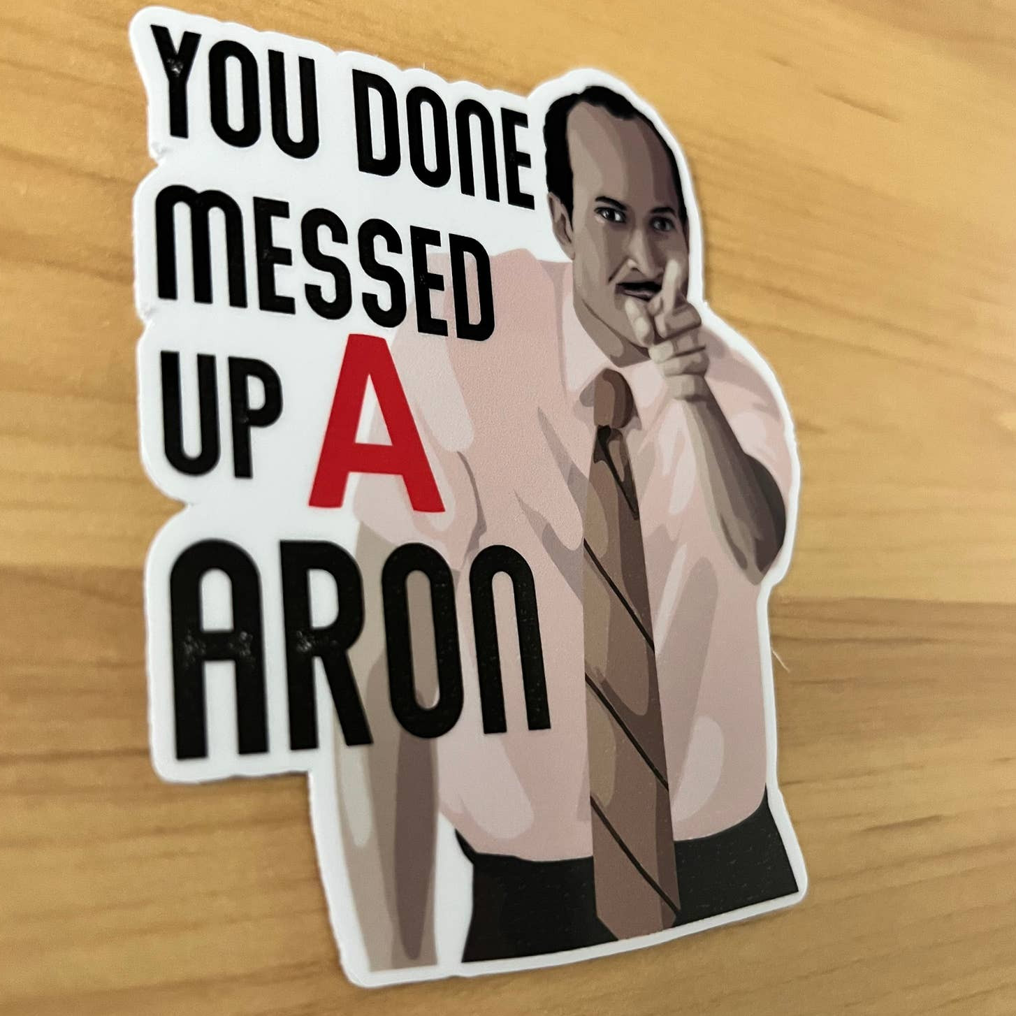 Substitute Teacher "A-Aron" Sticker Decal
