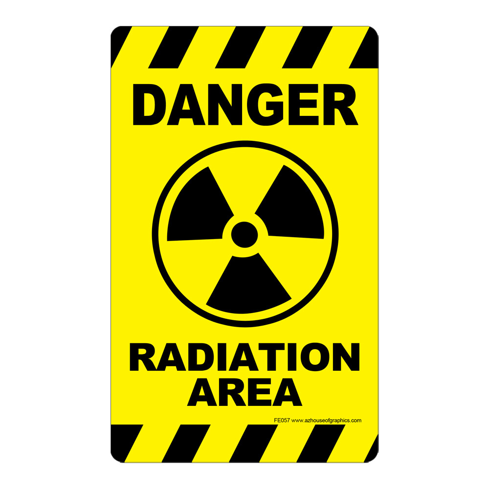 Danger Radiation Area Sticker – OSHA Safety vinyl decal sign warning FE057