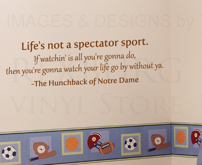 Wall Decal Quote Vinyl Sticker Art Removable Hunchback of Notre Dame Disney B78
