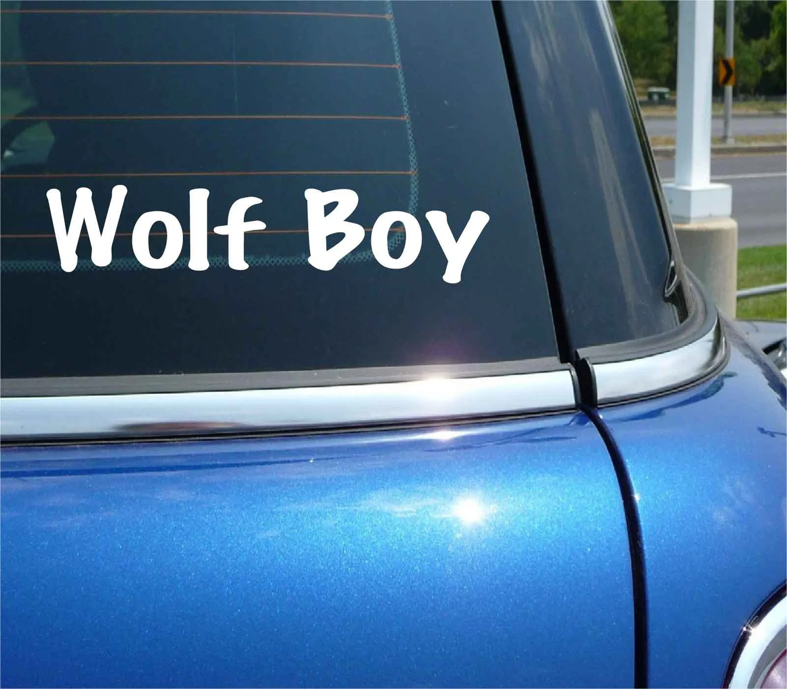 WOLF BOY DECAL STICKER FUNNY WILD ANIMAL DOG NATURE OUTDOORS CAR TRUCK