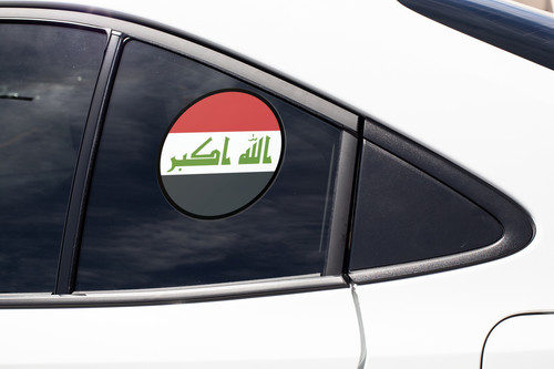 Iraq Flag Circle Sticker Decal