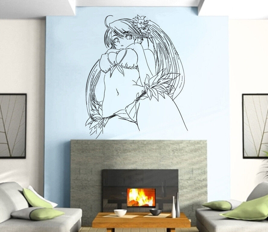 Hot Sexy Oriental Japan Girl Woman Decor Wall Mural Vinyl Sticker (z801)