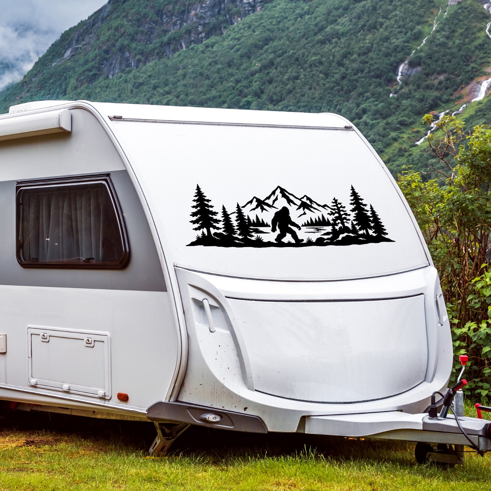Bigfoot Sasquatch Mountain Forest V18 Vinyl Decal Camping Outdoor Adventure RV