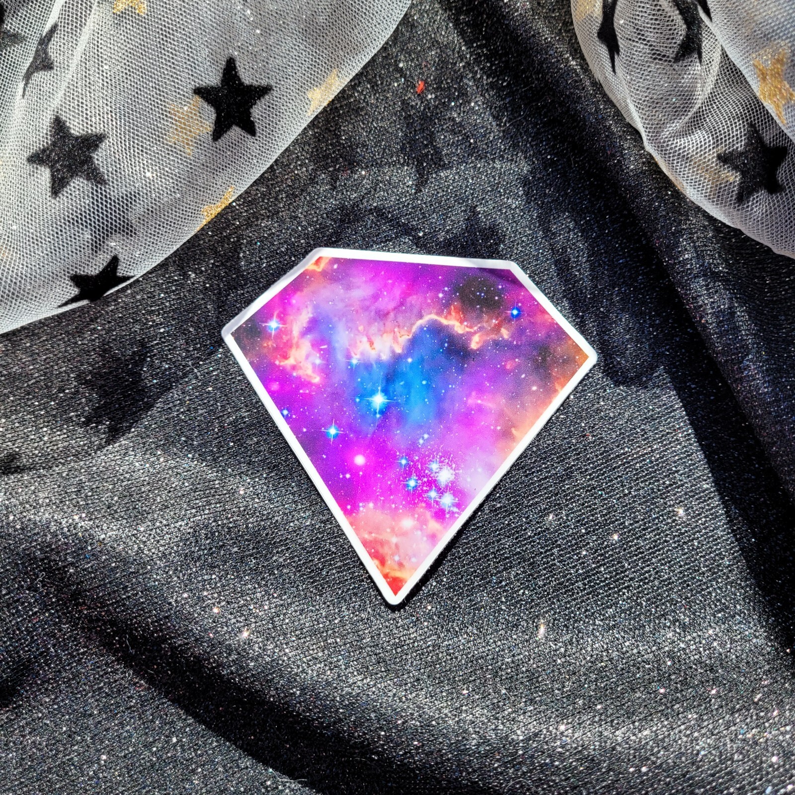 STKR024 Galaxy Diamond Vinyl Sticker – Celestial Stars Premium Vinyl, Waterproof