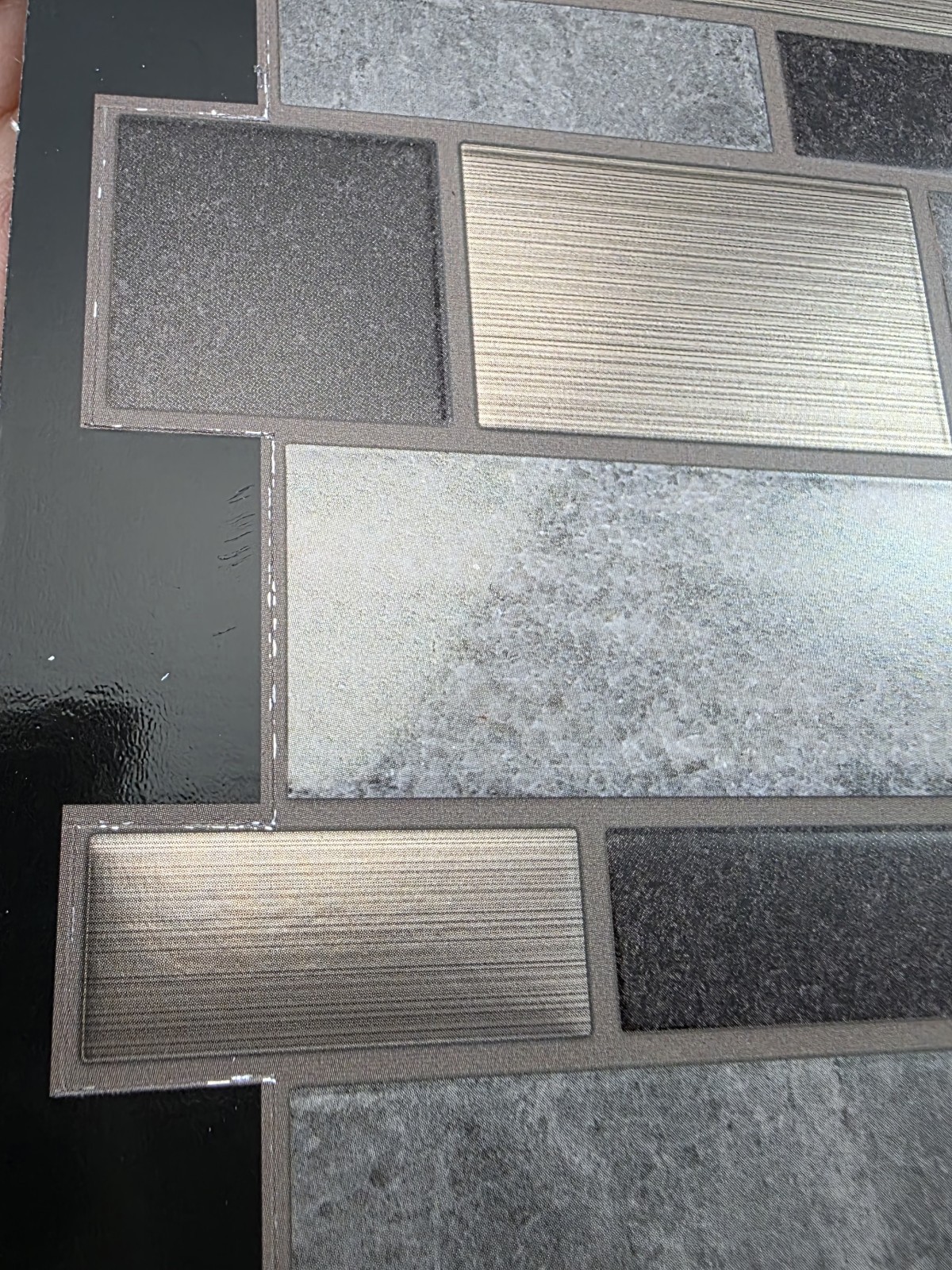 Main St Wall Creations Earth & Metal Mosaic -18- Peel & Stick Tile Decal Panels