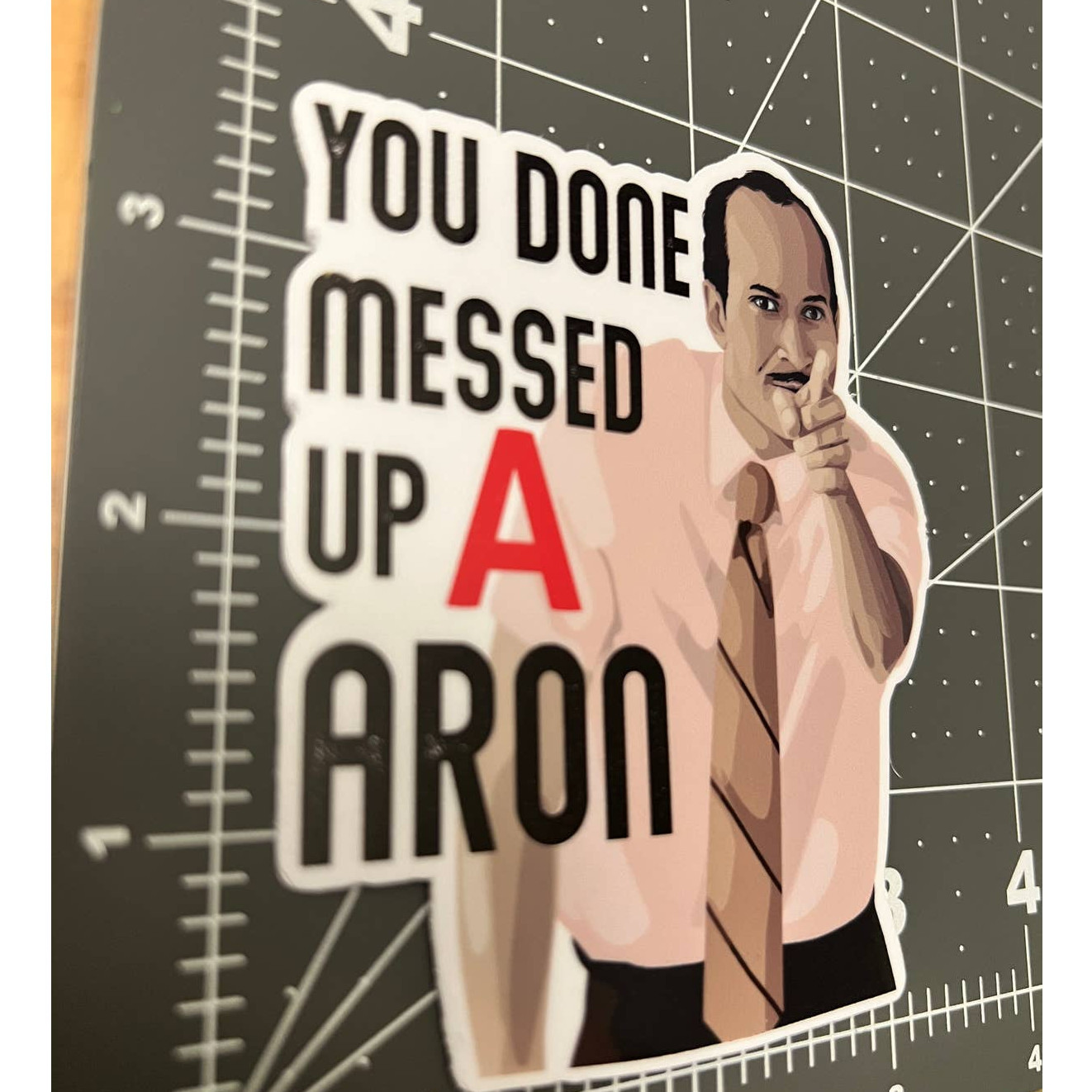 Substitute Teacher "A-Aron" Sticker Decal