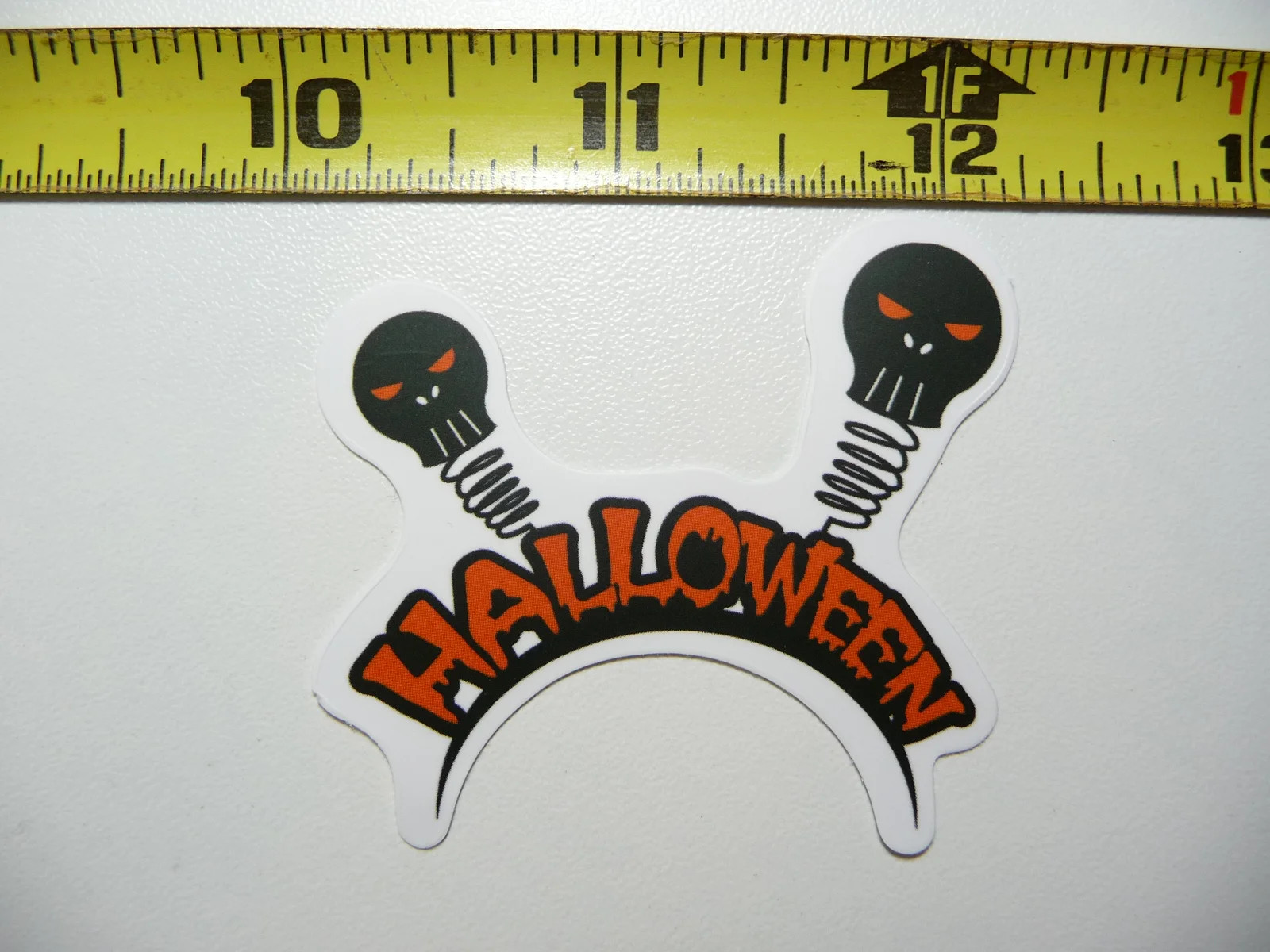 HALLOWEEN HEADGEAR SKULLS SMALL STICKER DECAL FALL SEASON DECORATION