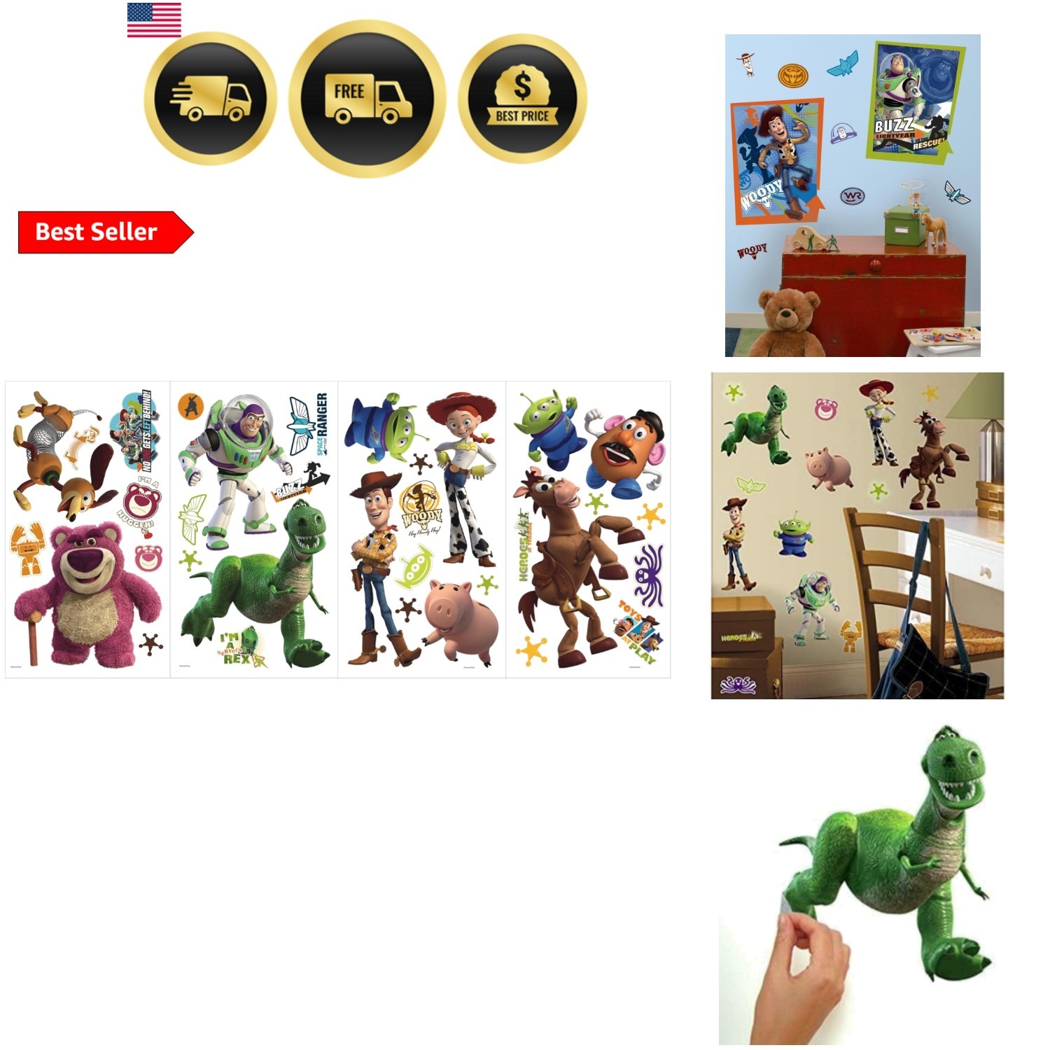 Toy Story 3 Peel and Stick Wall Decals