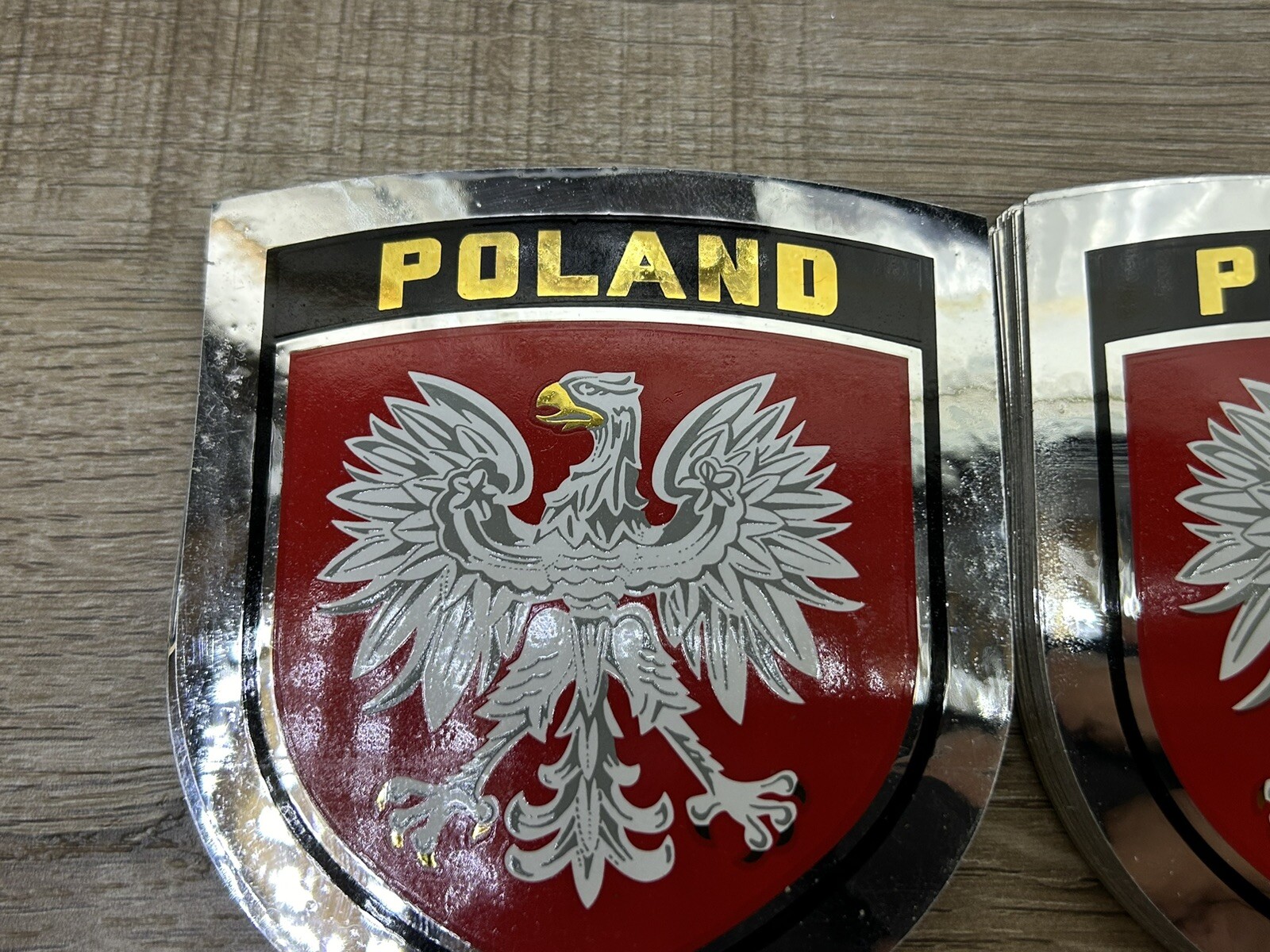 Poland Weatherproof Aluminum Foil Sticker Decals Made In Holland Lot Of 100
