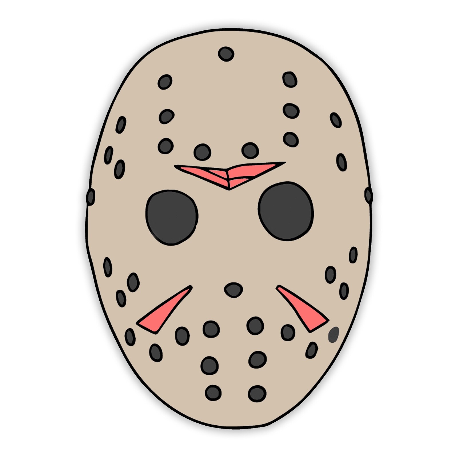 Friday the 13th Jason Mask Sticker Hockey Face Vinyl Decal Car Wall Window