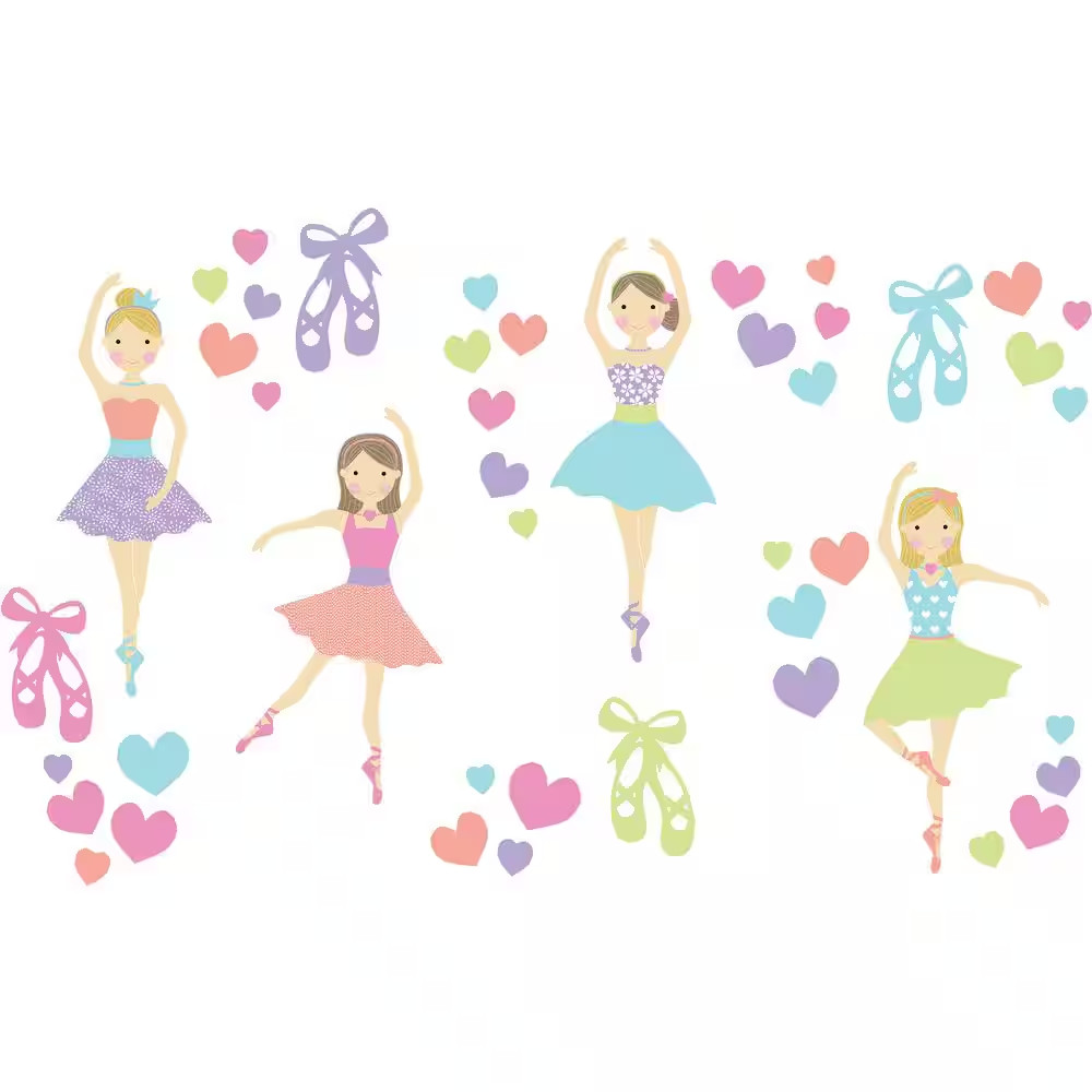 Multi-Color Prima Ballerina Wall Decal