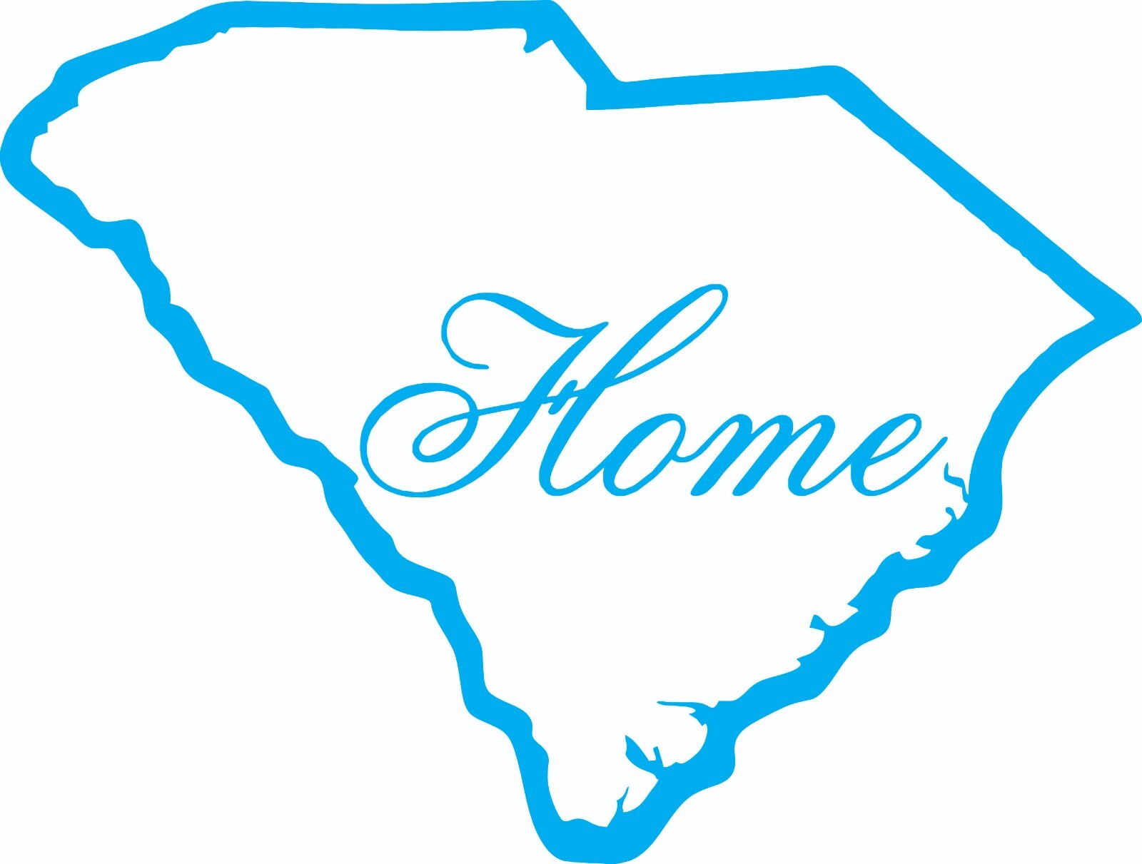 South Carolina Home State Die Cut Vinyl Decal Transfer Sticker Style #1 Outline