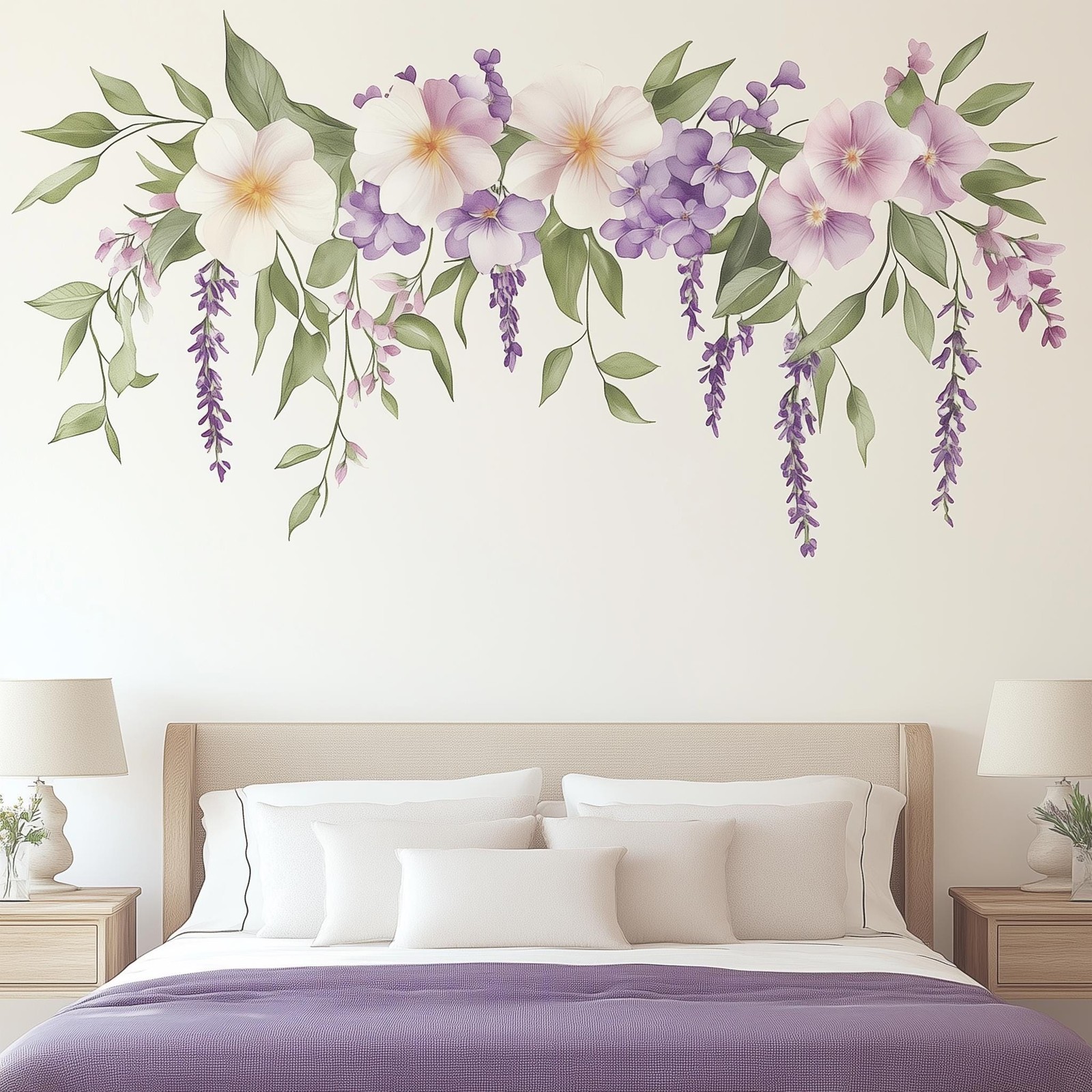 Floral Wall Decal | Watercolor Flower Wall Sticker