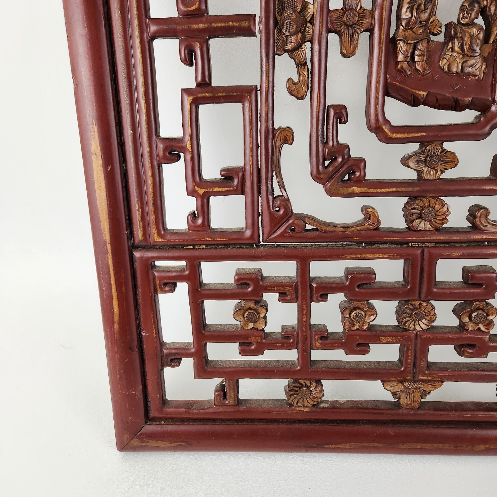 Vintage Chinese Hand Carved Wall Decor