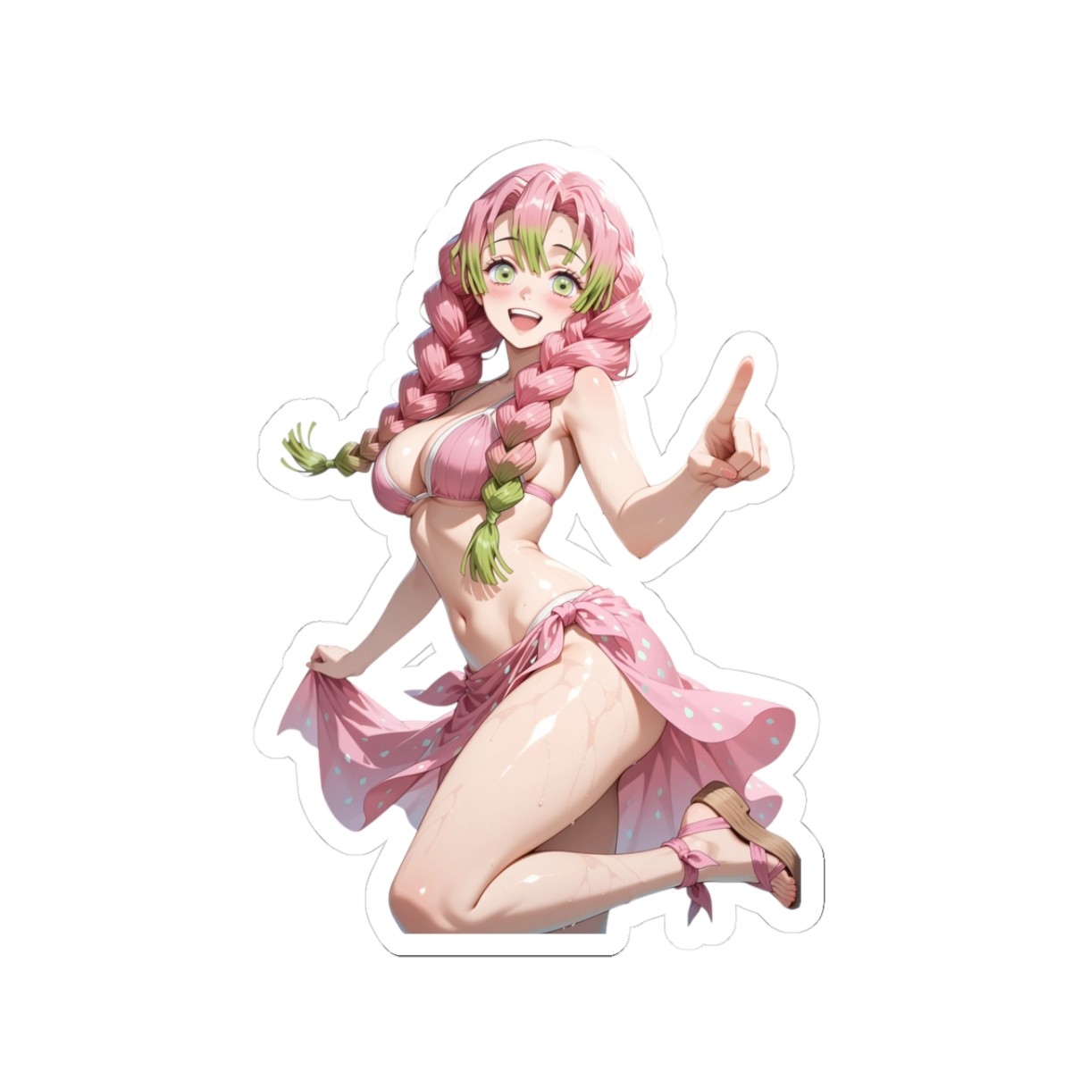 Cute Waifu Anime Sticker (AddMoreMyShopFor0.10Shipping) Mitsuri Fan Art