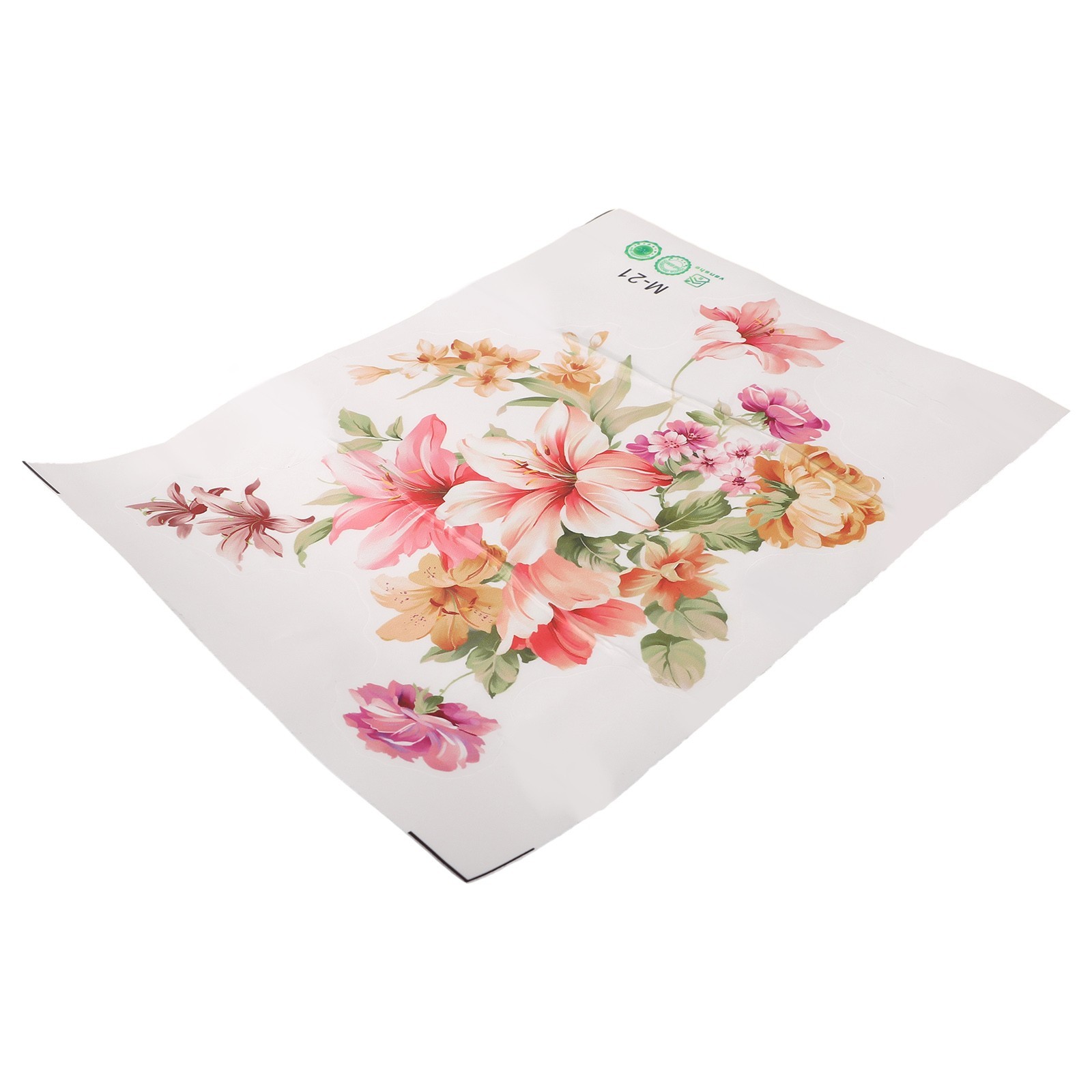 Romantic Flowers Wall Sticker For Bathroom Toilet Seats Fridge Cupboard Decal