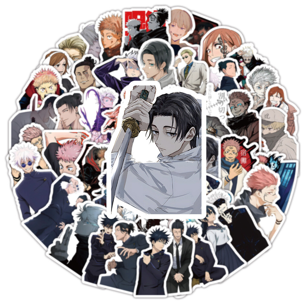 100Pcs Jujutsu Kaisen Anime Cartoon Sticker for Adults Teens Girls Water Bottles