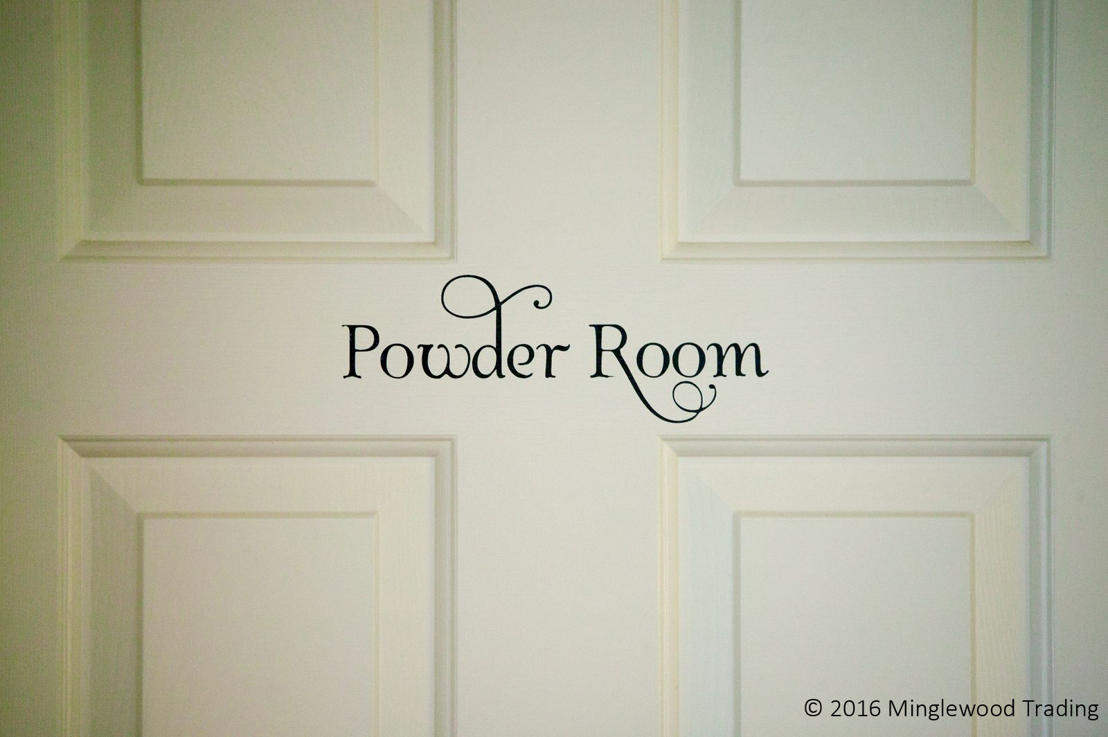 POWDER ROOM Vinyl Decal – Bathroom Restroom Toilet Door Sign – Die Cut Sticker