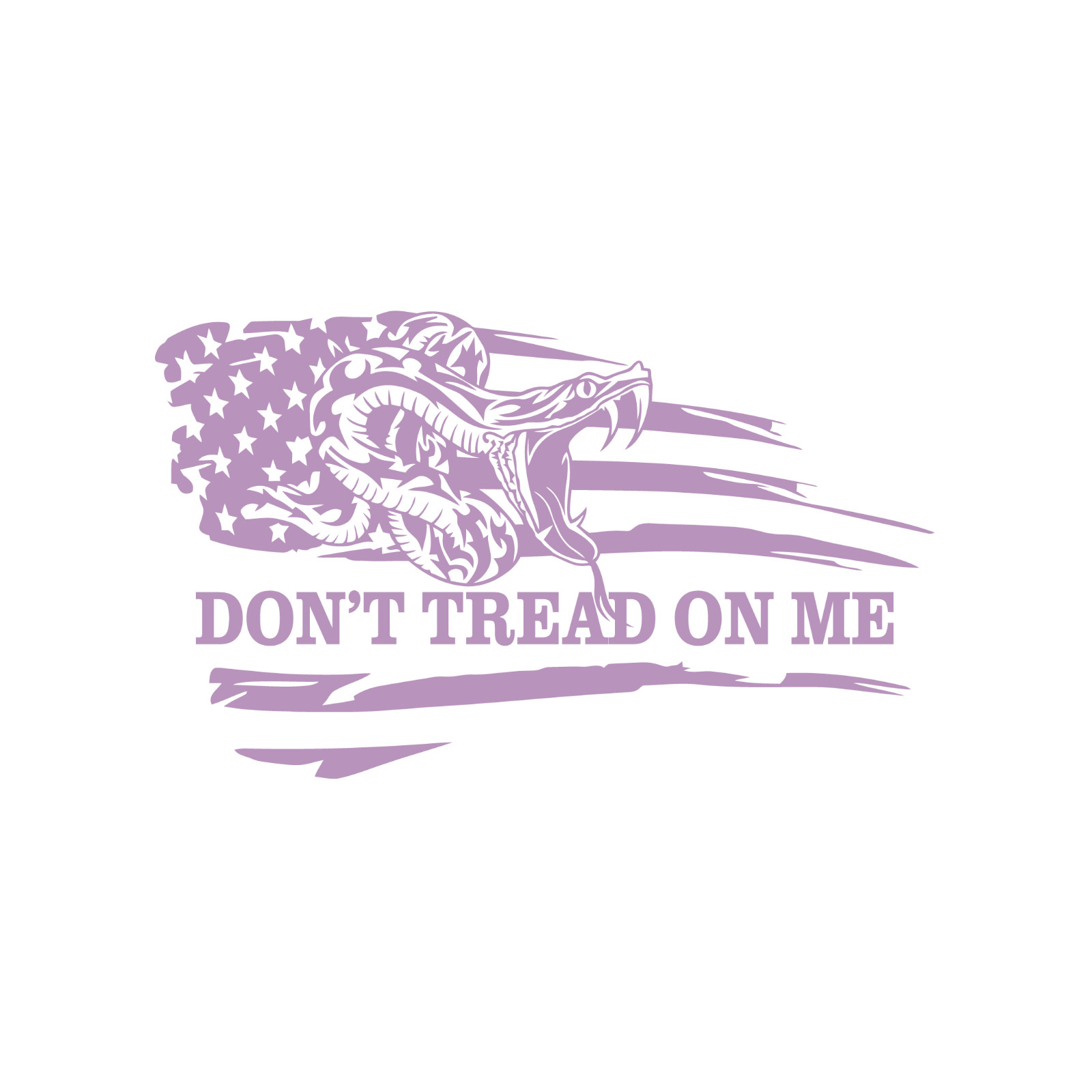 American USA Distressed Flag Don't Tread On Me Snake Die Cut Decal