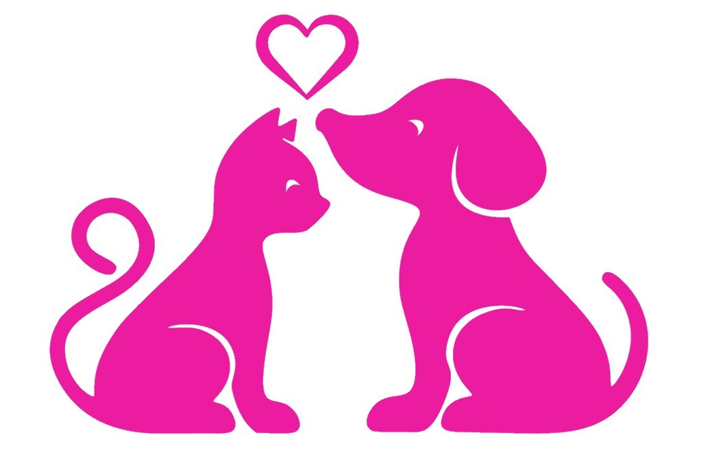 CAT DOG PET LOVE, Decal Stickers for Cars, Windows, Laptops, Wall, Tablets