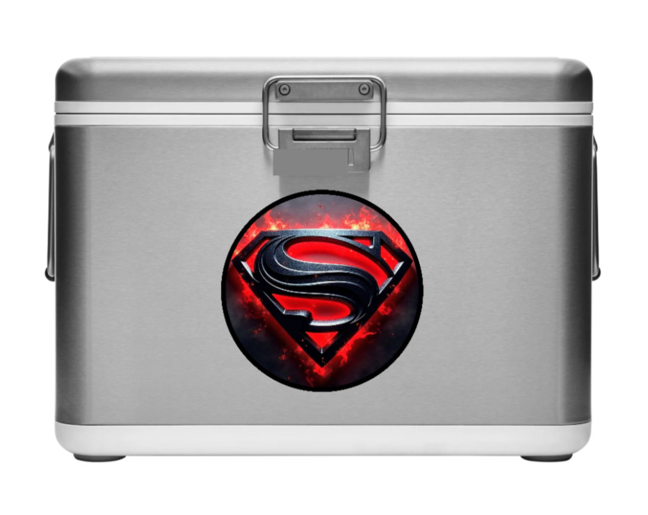 Superman (Iron Logo) 4" Vinyl Decal Car Cooler Laptop Truck Trailer Grill Decor