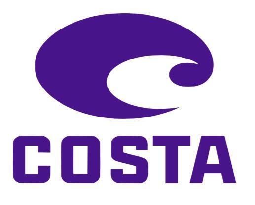 Costa Del Mar with Writing -Decal Logo Sticker