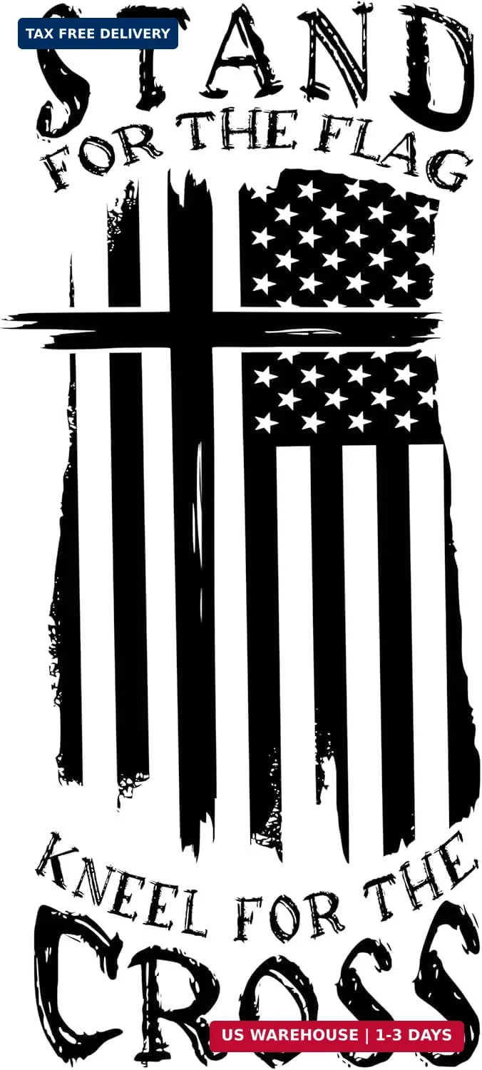 eDesign Stand for The Flag Kneel for The Cross Sticker Decal Vinyl – 5 Inches –