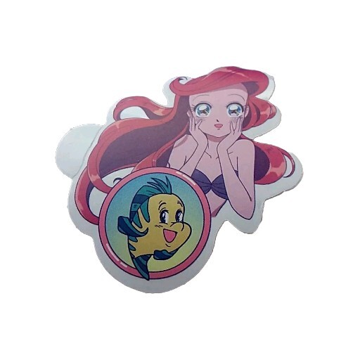Little Mermaid Aerial And Flounder Sticker