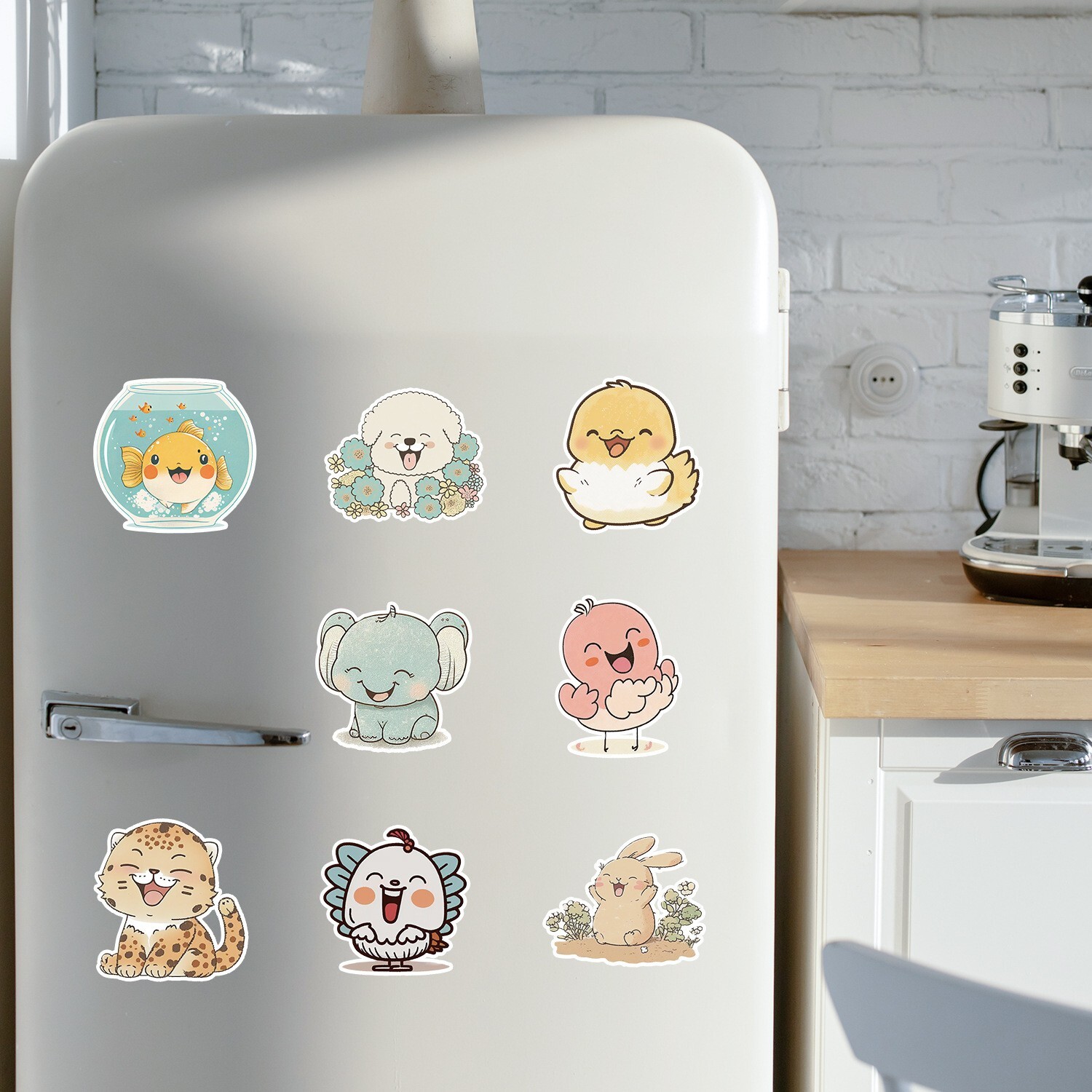 50 Pcs Stickers Cute Adorable Animals Laptop Luggage Fridge Phone Car Vinyl