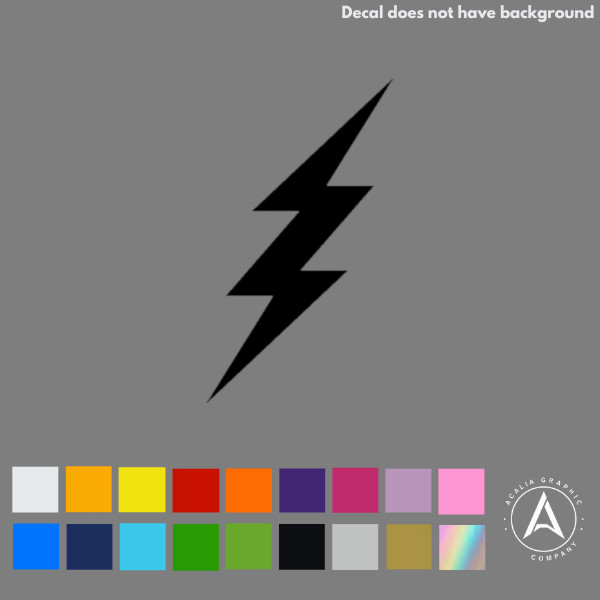 Lightning Bolt Vinyl Decal Sticker – Shock Electric Power Charge car window
