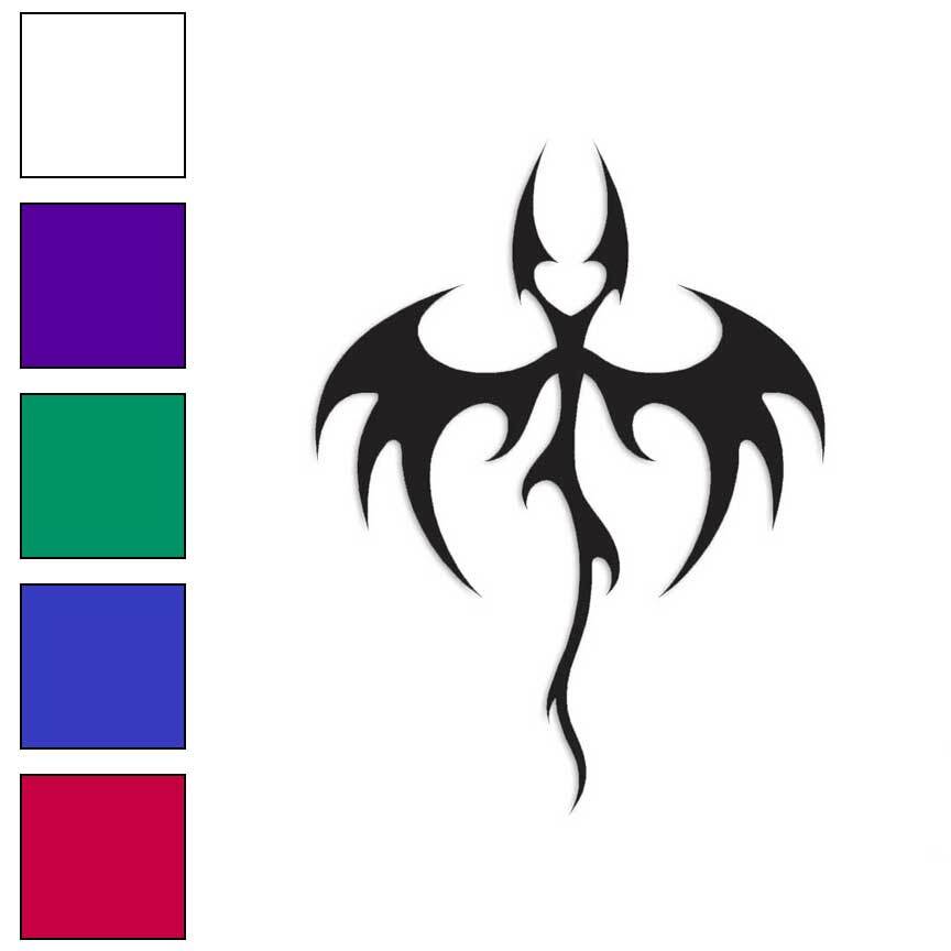 Tribal Dragon Art, Vinyl Decal Sticker, Multiple Colors & Sizes #1094