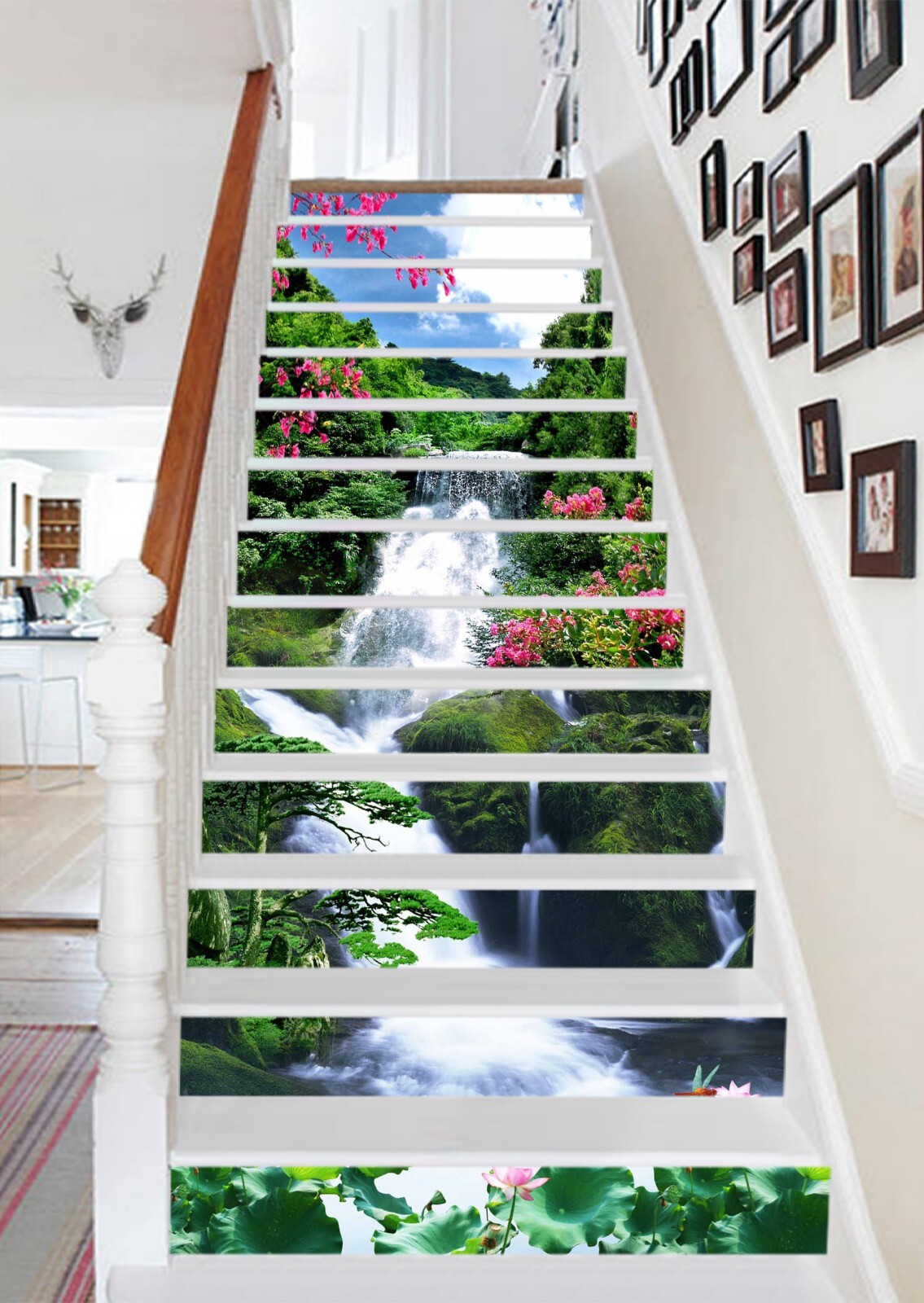 3D Landscape Flowers AZ1172 Stair Risers Decoration Mural Vinyl Wallpaper Kay