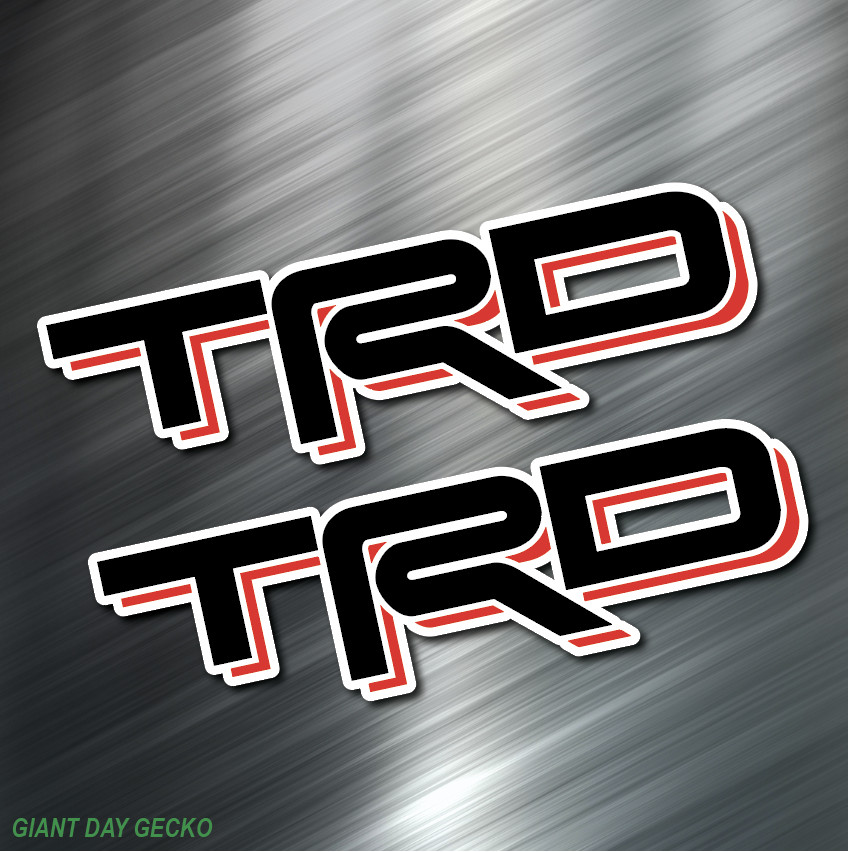 (2) TRD Toyota Racing Development car Laptop Wall Sticker Decal USA